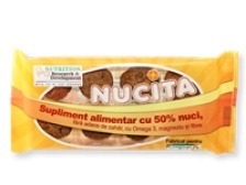 Nucita, supliment alimentar cu 50% nuci, fara adaos de zahar, cu Omega 3, magneziu si fibre
